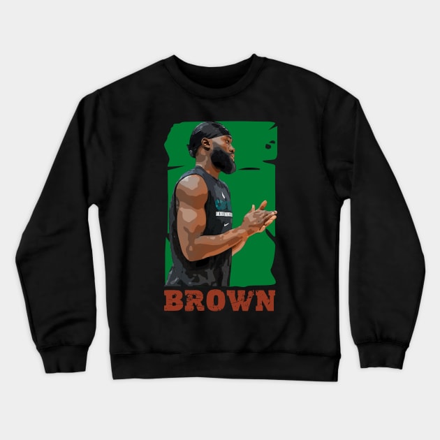 Jaylen Brown Boston Celtics Crewneck Sweatshirt by Playful Creatives